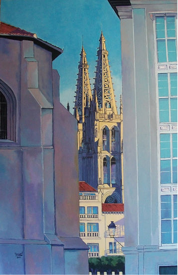 Catedral de Burgos desde la Merced Acrylic Canvas Landscaping