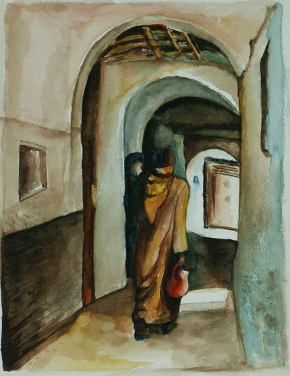 Callejon Watercolour Card Figure Painting