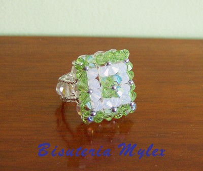 Anillo en cristal Swarovski Bisutería Joyería y Bisutería