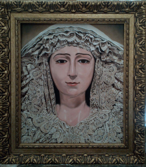 Nuestra Madre y Señora de la Piedad de Albaida Oil Panel Portrait