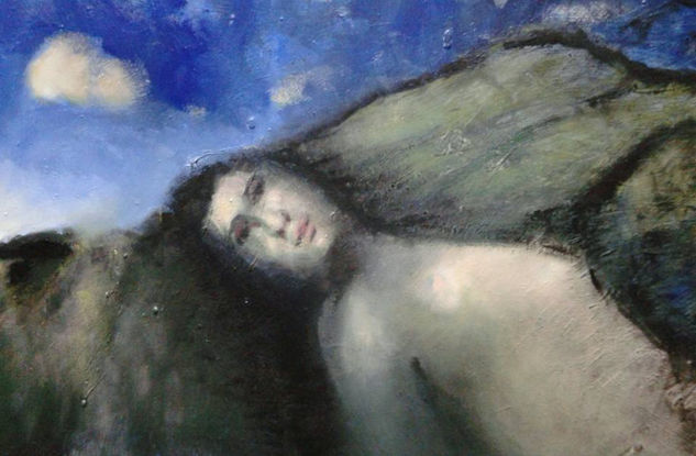 El sueño Oil Panel Figure Painting