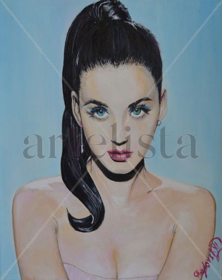 Katy Perry Oil Canvas Portrait