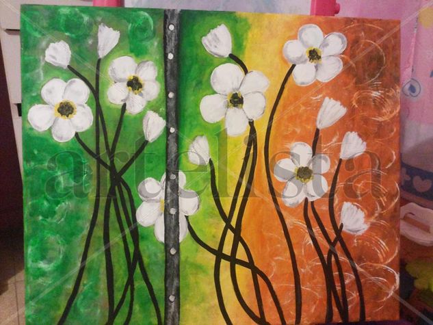 ARCOIRIS Acrylic Canvas Floral Painting