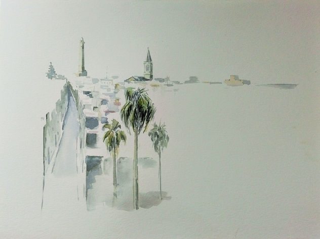 Calle larga de Chipiona.