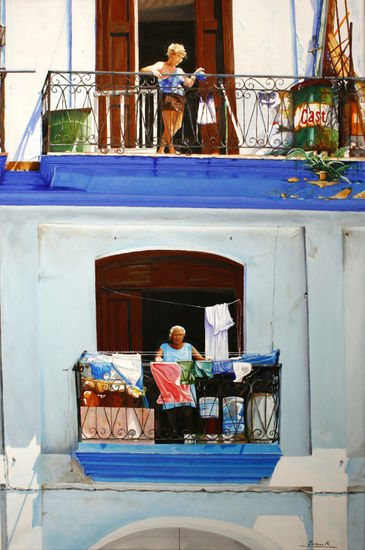 Balcones Óleo Lienzo Otros