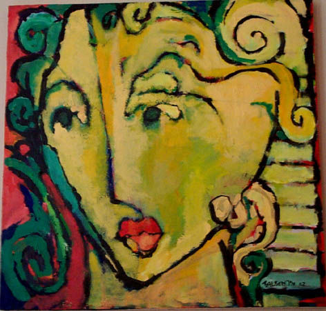 MUJER DE LIMA Acrylic Canvas Portrait