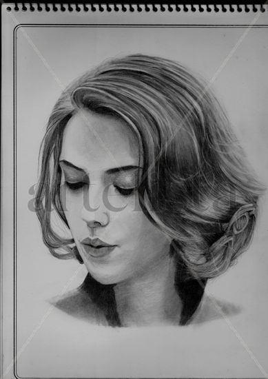 Black Widow ( Scarlett Johanson) Portrait Lápiz