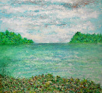 Paisaje de lago con...