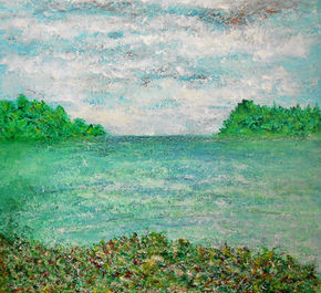 Paisaje de lago con...