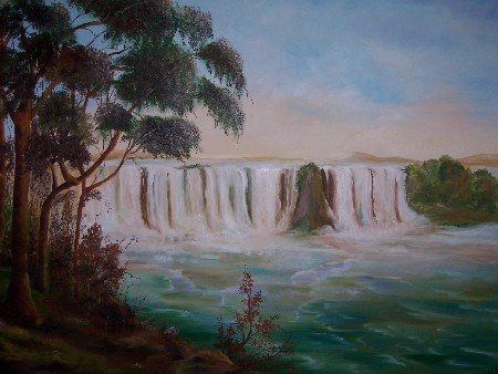 Cataratas Oil Canvas Landscaping