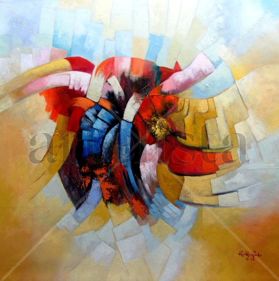 Abstracto de 100 x 100 cms Óleo Lienzo Otros