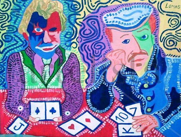 Retrato del Doctor Gachet con el Joker Oil Canvas Portrait