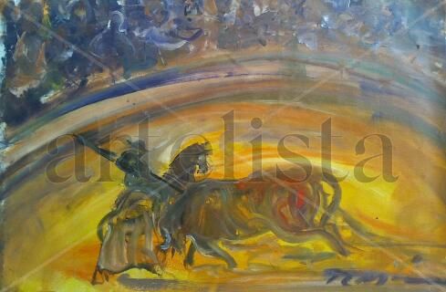 Tauromaquia Oil Canvas Landscaping