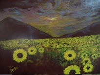 Paisaje de girasoles