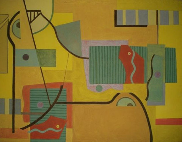 Composition I-07 Gouache Lienzo Otros