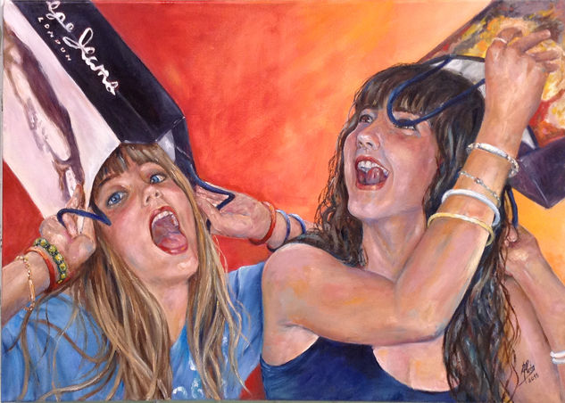 Locas por la moda Oil Canvas Figure Painting