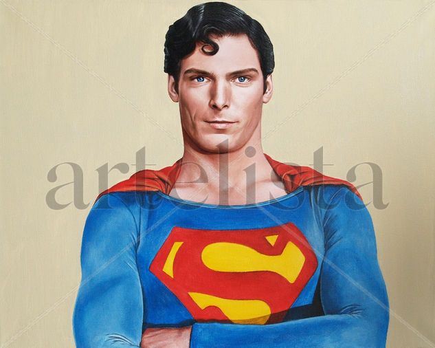 Superman. Christopher Reeve Acrílico Lienzo Retrato