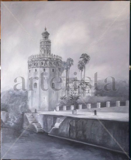 Torre del Oro Óleo Lienzo Paisaje