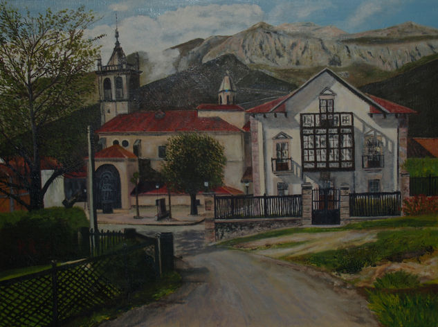 Iglesia de Alles Oil Canvas Landscaping