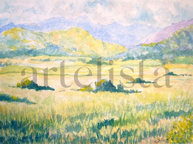 Valles de Aragua Watercolour Card Landscaping