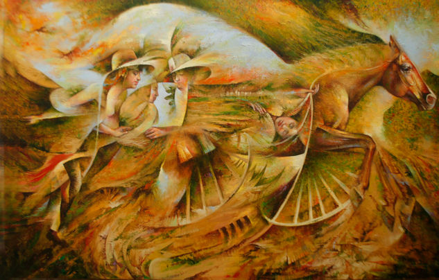 Nacimiento de la Primavera Oil Canvas Landscaping