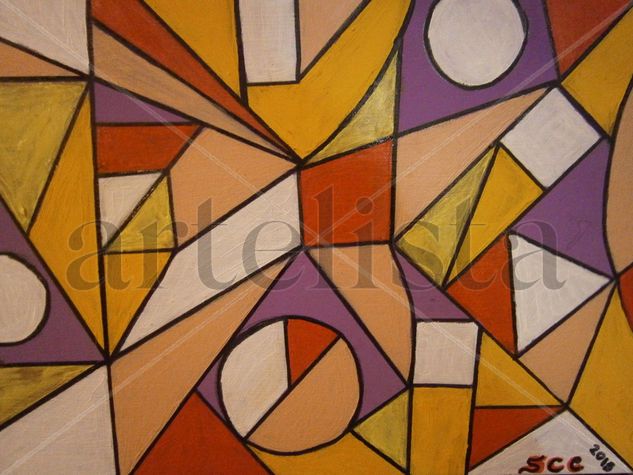 EJERCICIO GEOMETRICO II Acrylic Panel Figure Painting