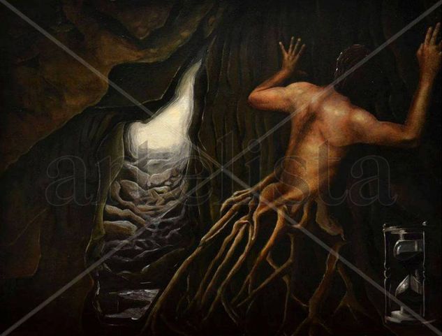 el poder del tiempo Oil Canvas Figure Painting