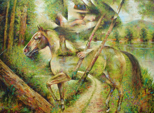 señales de una aparición Oil Canvas Landscaping