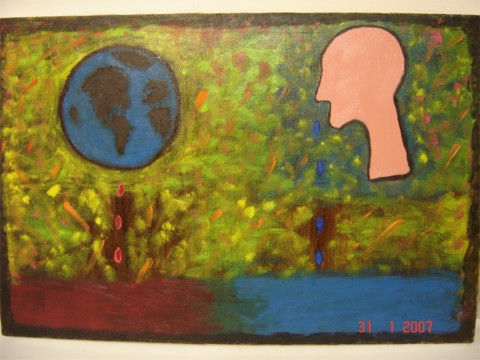 Mundo sangrando Oil Canvas Others