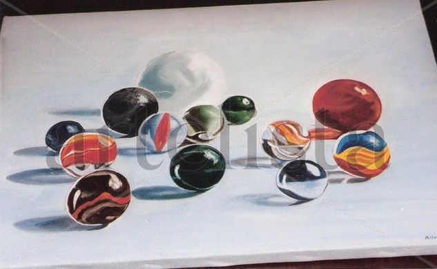 MARBLES Oil Canvas Still Life Paintings