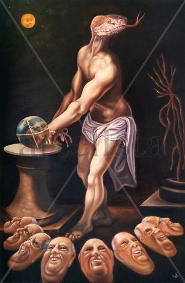 de mundos y poderes Oil Canvas Figure Painting