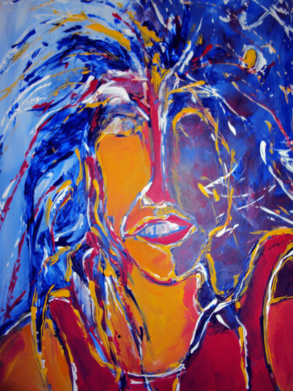 serán inevitables Acrylic Textile Portrait