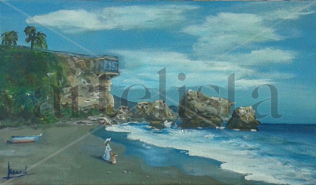 balcon de europa Oil Canvas Marine Painting