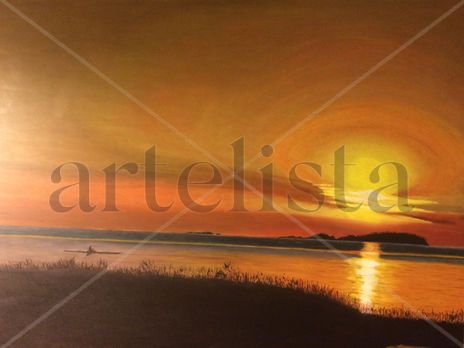 Atardecer en el río