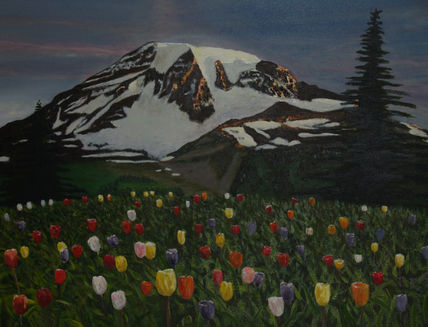Flores y montaña