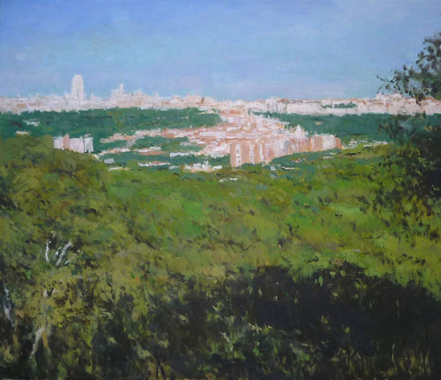 Madrid desde la Casa de Campo Oil Canvas Landscaping