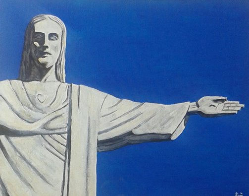 Cristo redentor Acrylic Canvas Landscaping