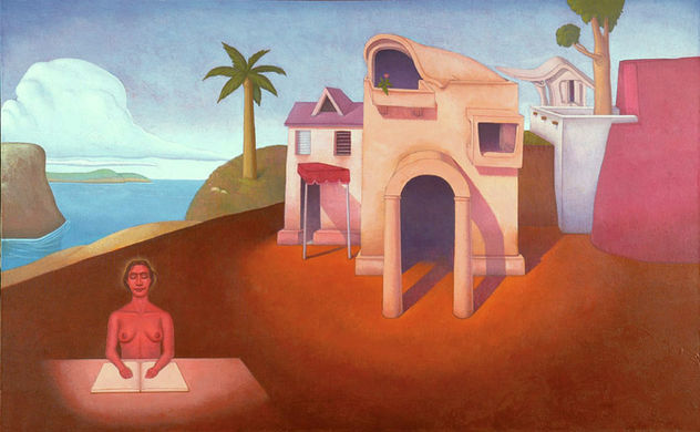 Paisaje con construcciones