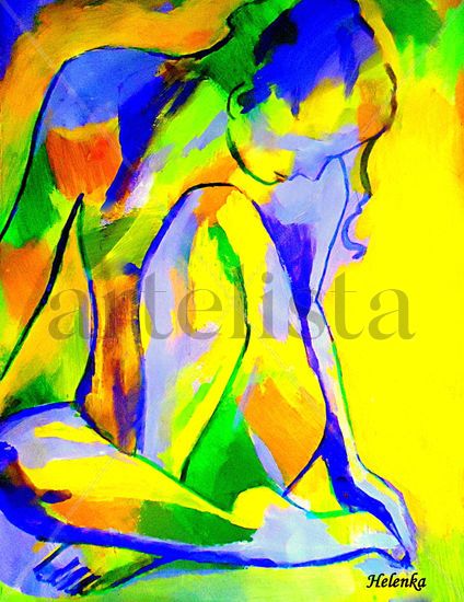 Timeless Acrylic Canvas Figure Painting