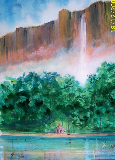 Salto Angel Watercolour Card Landscaping