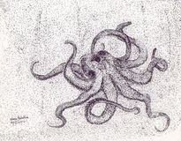 Pulpo en Puntillismo