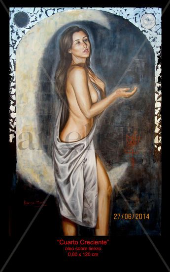 cuarto creciente Oil Canvas Nude Paintings