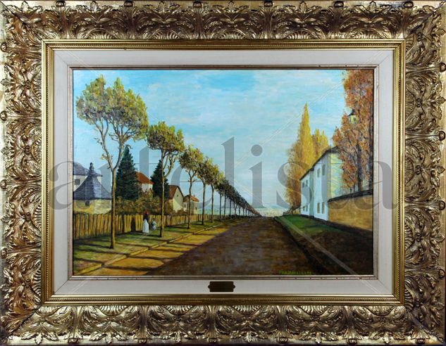 Camino de la Machine. Louveciennes Oil Canvas Landscaping