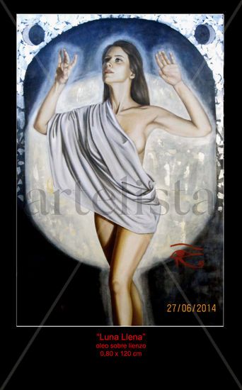 luna llena Oil Canvas Nude Paintings