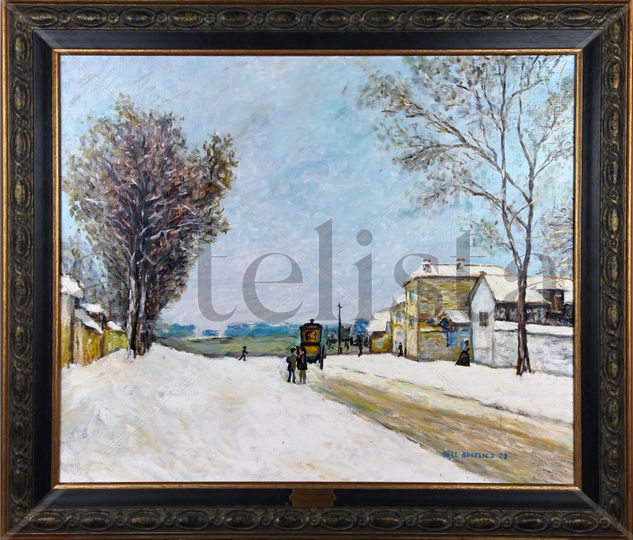 Invierno, efecto de nieve Oil Canvas Landscaping