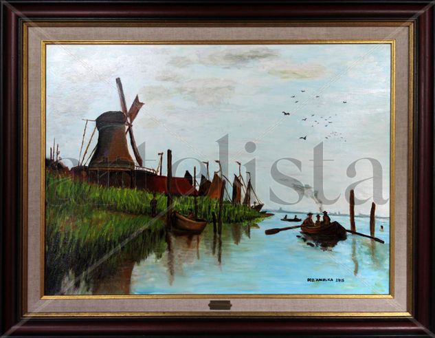 Molino de Zaandam Oil Canvas Landscaping