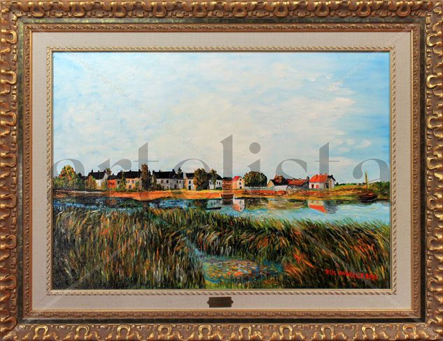 El Sena en Bougival Oil Canvas Landscaping