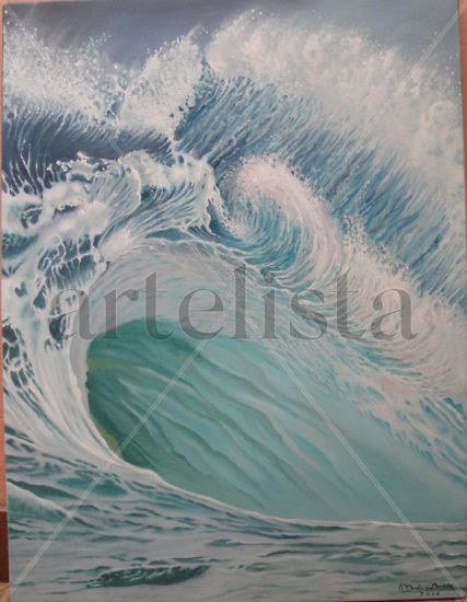 Desafiante Oil Textile Marine Painting