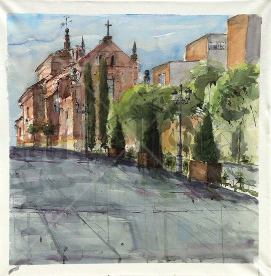 Ermita de Móstoles Watercolour Paper Landscaping