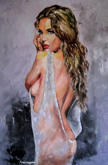 Seductora Oil Canvas Figure Painting